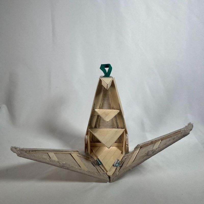Triangle Cart model unfolded into the shelter configuration