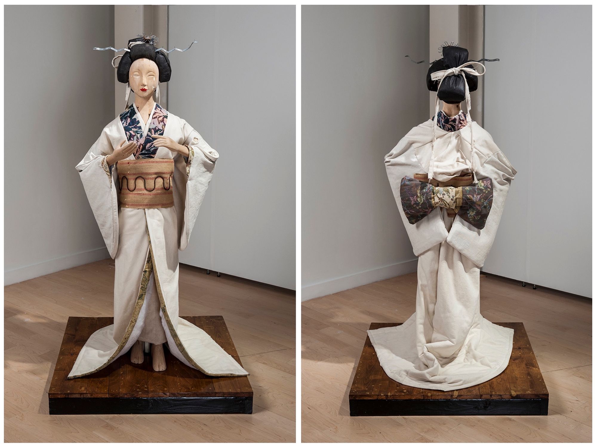 Couch to Geisha: the life-size geisha doll, front and back views