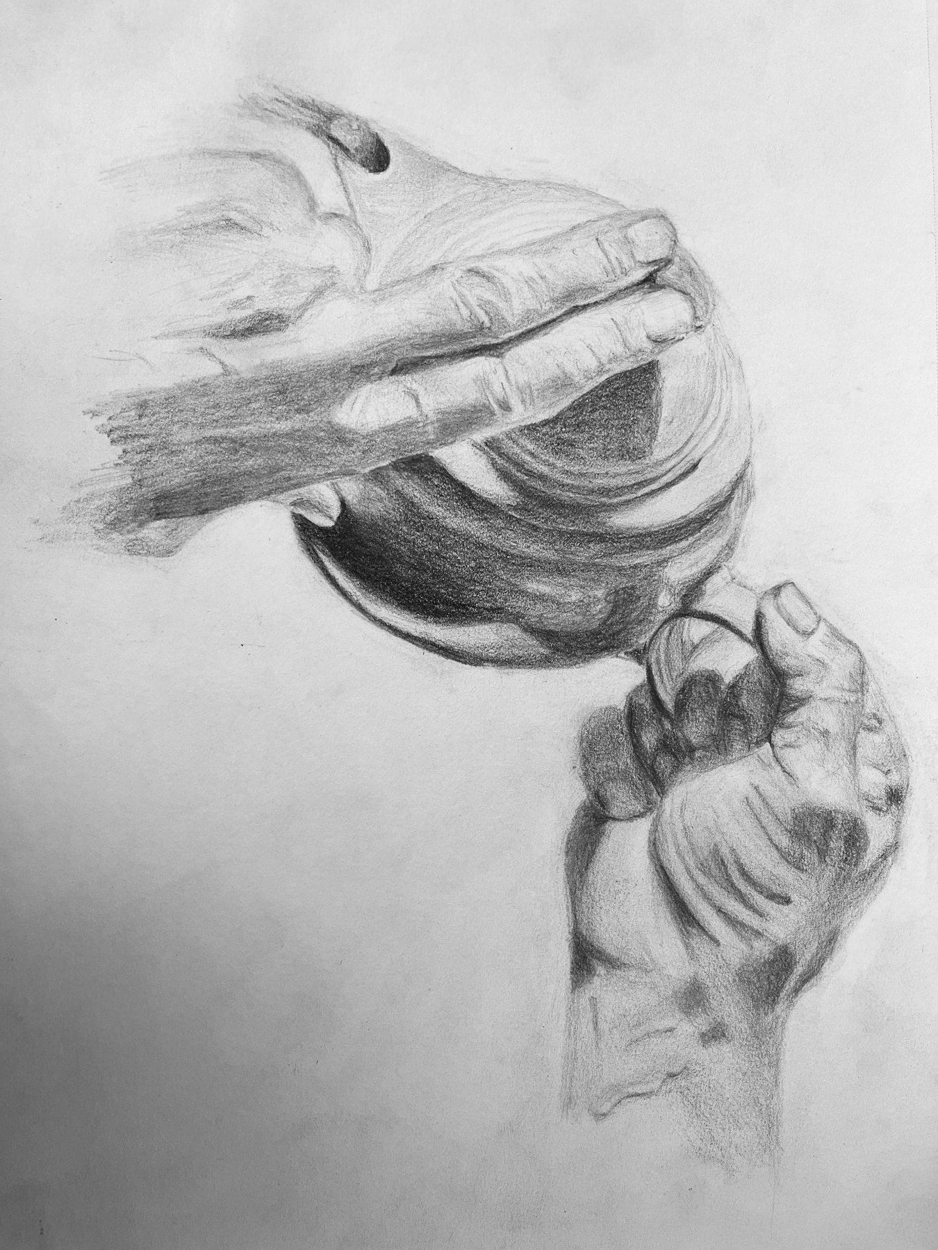 My Father’s Signature Pour: Kyle’s drawing of his father’s hands pouring from a teapot